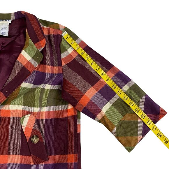 Blair Blazer Womens PM Plaid Jacket Cabin Check Career Professional Work Office - Picture 5 of 16
